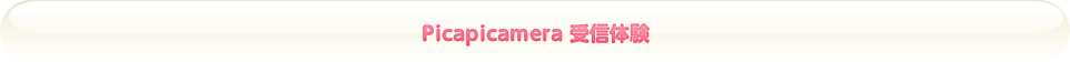Picapicamera 受信体験